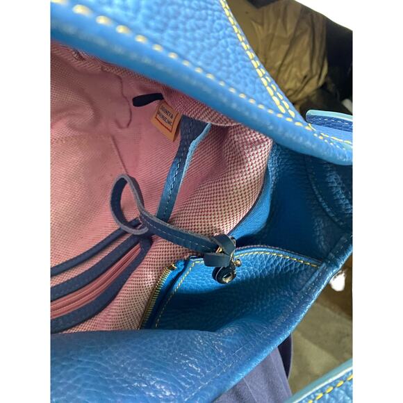 Dooney & Bourke   Blue Full Leather Exterior Large Slouch Bag Top Shoulder - Picture 8 of 8